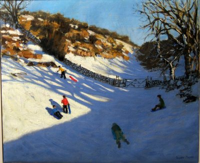 Snow in the valley, near Monyash, Derbyshire by Andrew Macara